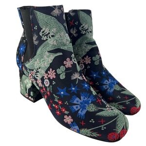 Indigo Rd. Womens Veraly 2 Closed Toe Floral Embroidery Block Heel Ankle Boots 8